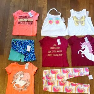 Lot of 9 pcs 2T baby girl summer clothing